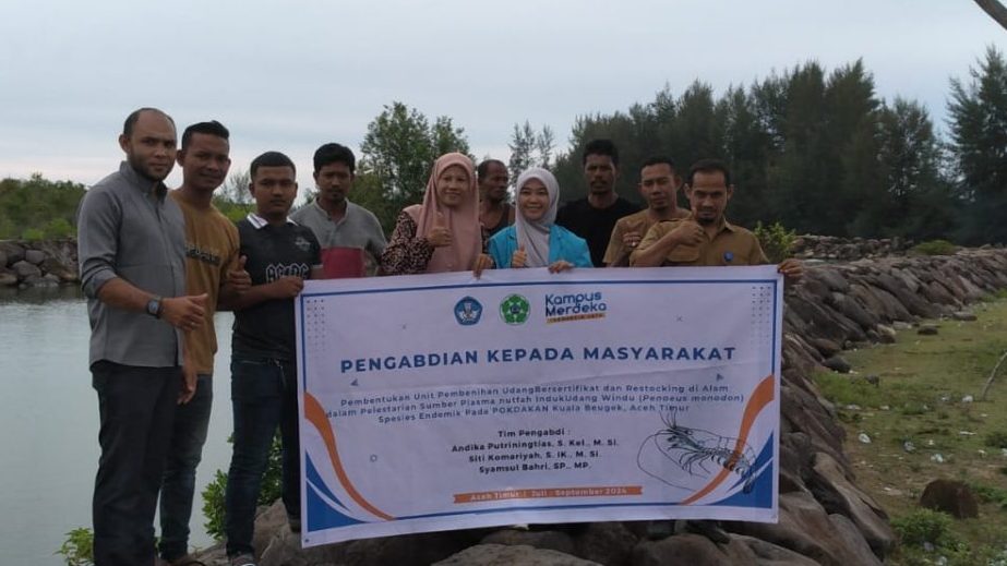 Tim PKM Unsam Dorong Usaha Sertifikasi Pembenihan Udang Windu Aceh Timur
