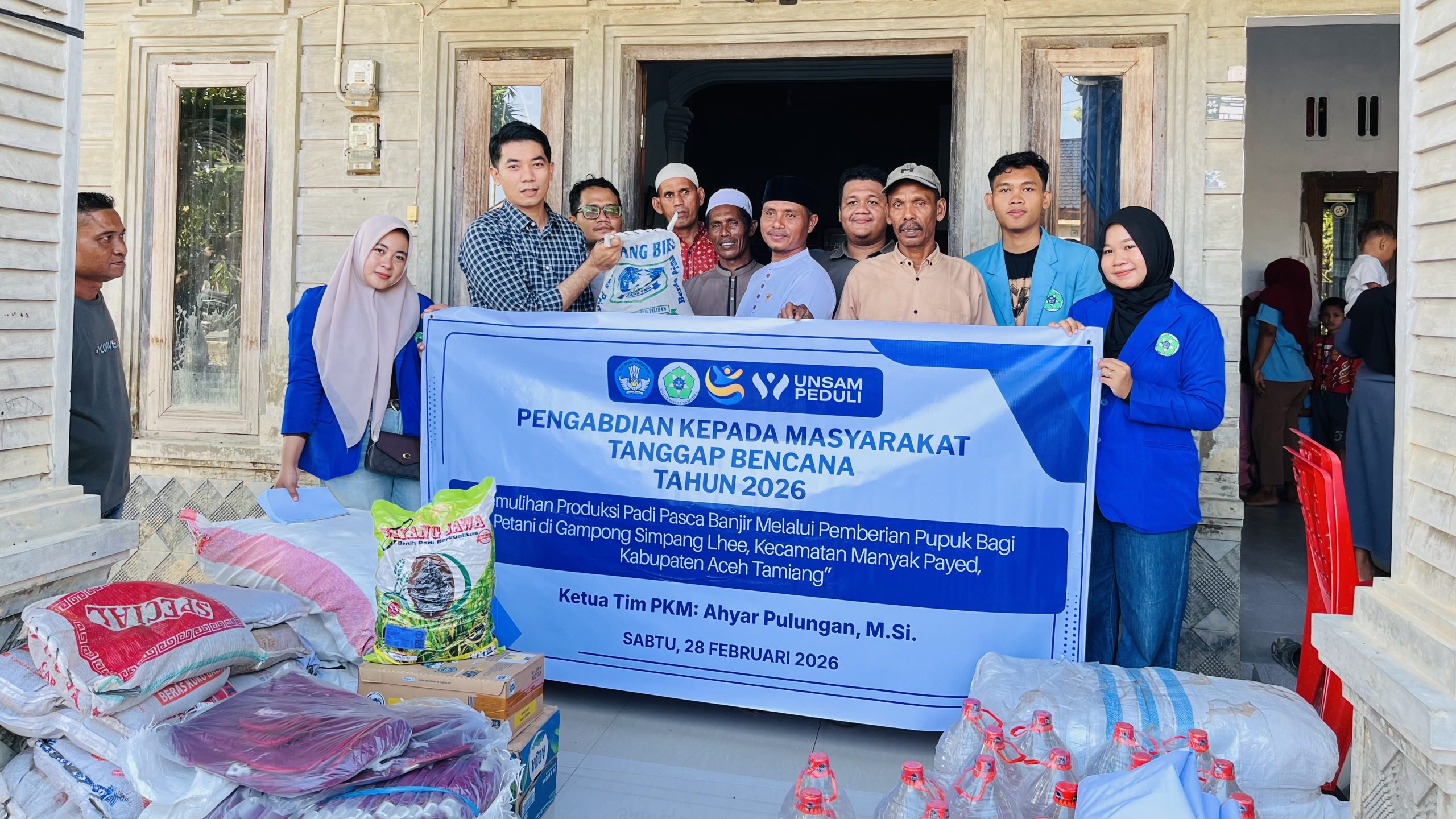 Dosen Universitas Samudra Bantu Petani Terdampak Banjir di Aceh Tamiang Melalui Program Pengabdian Masyarakat